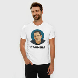 Футболка slim-fit Eminem поп-арт, цвет: белый — фото 2