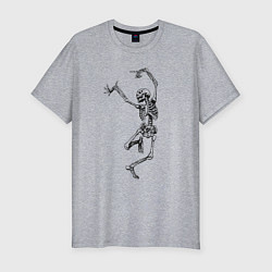 Мужская slim-футболка Скелет и балет
