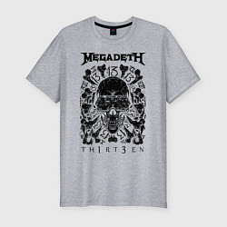 Футболка slim-fit Megadeth Thirteen, цвет: меланж