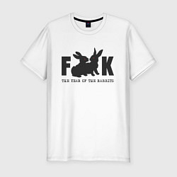 Мужская slim-футболка The Year of Rabbit Fuck