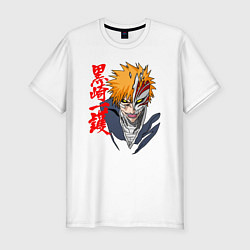 Футболка slim-fit Облик пустого - Ичиго куросаки, цвет: белый