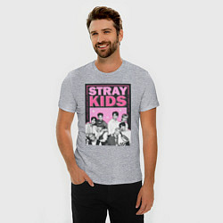 Футболка slim-fit Stray Kids boy band, цвет: меланж — фото 2