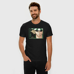 Футболка slim-fit Кисуке Урахара - Блич, цвет: черный — фото 2