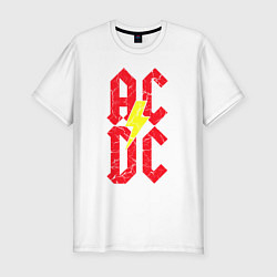 Футболка slim-fit AC DC logo, цвет: белый