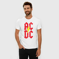 Футболка slim-fit AC DC logo, цвет: белый — фото 2