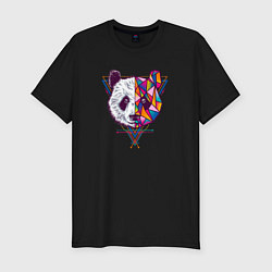 Мужская slim-футболка PANDA полигоны