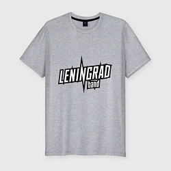 Мужская slim-футболка Группировка ленинград логотип