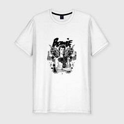 Мужская slim-футболка David Bowie with the Crows