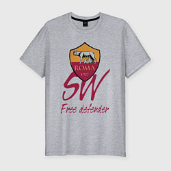 Мужская slim-футболка Roma - sweeper - Italy