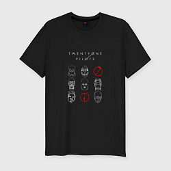 Мужская slim-футболка Twenty one pilots mask