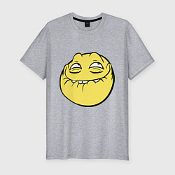 Мужская slim-футболка Smiley trollface