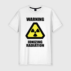 Мужская slim-футболка Ионизирующее радиоактивное излучение