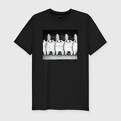 Мужская slim-футболка Мрачные коты