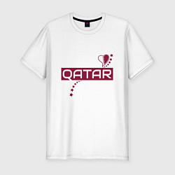 Мужская slim-футболка Qatar heart