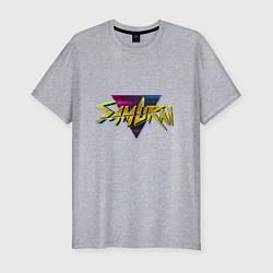 Мужская slim-футболка Киберпанк cамурай