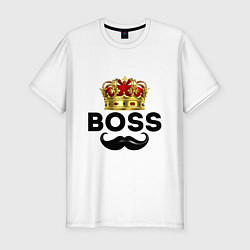 Мужская slim-футболка BOSS и корона с усами