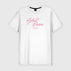 Футболка slim-fit Blackpink shut down kpop, цвет: белый