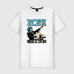 Футболка slim-fit Nofx панк рок группа, цвет: белый