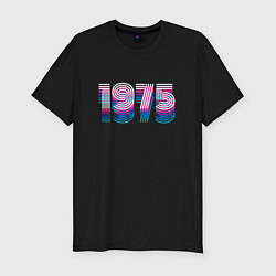 Мужская slim-футболка 1975 год ретро неон