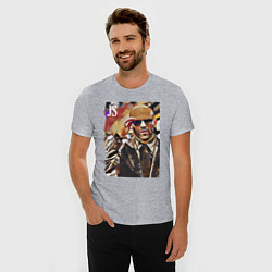 Футболка slim-fit Jason Statham - кинозвезда, цвет: меланж — фото 2