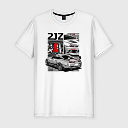 Футболка slim-fit Toyota Supra mk4 2JZ, цвет: белый