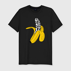 Мужская slim-футболка Заводной банан