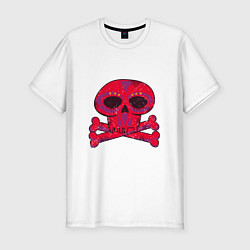 Мужская slim-футболка Колдунский череп и кости
