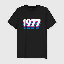 Мужская slim-футболка Made in 1977 vintage art