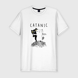 Футболка slim-fit Catanic quote, цвет: белый