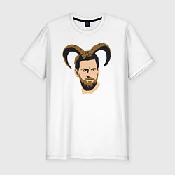 Футболка slim-fit Messi goat, цвет: белый