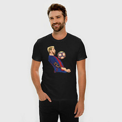 Футболка slim-fit Messi Barcelona, цвет: черный — фото 2