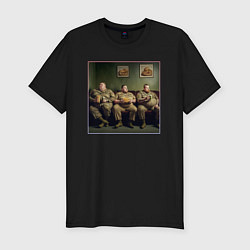 Мужская slim-футболка Картина - диванные войска
