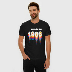 Футболка slim-fit Made in 1986 liquid art, цвет: черный — фото 2
