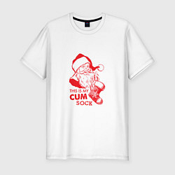 Мужская slim-футболка My cum sock