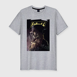 Футболка slim-fit Fallout 4 - Nick Valentine, цвет: меланж