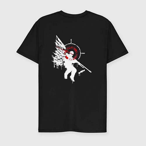 Мужская slim-футболка CS:GO - Graffiti Angel of Death / Черный – фото 2