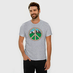 Футболка slim-fit Peace nature, цвет: меланж — фото 2