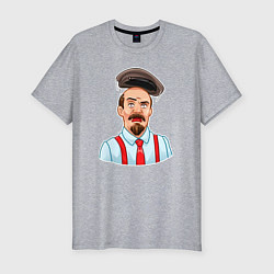 Футболка slim-fit Ленин весьма удивлён, цвет: меланж