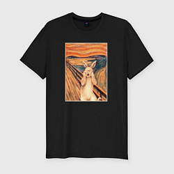 Футболка slim-fit Крик кролика Мунк, цвет: черный