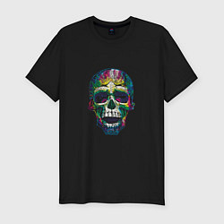 Футболка slim-fit Skull chill, цвет: черный