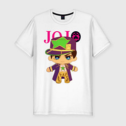 Мужская slim-футболка Little Jotaro Cujo - JoJo Bizarre Adventure