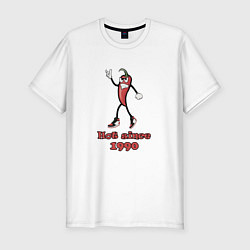 Футболка slim-fit Hot since 1990, цвет: белый