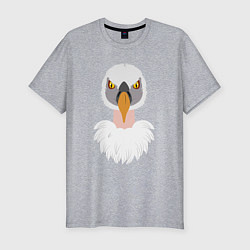 Мужская slim-футболка Птица стервятник