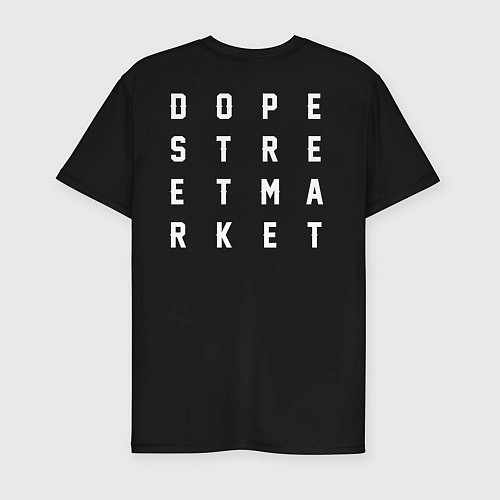 Мужская slim-футболка Dope street market 100% / Черный – фото 2
