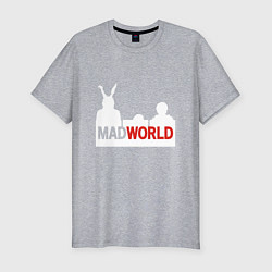 Мужская slim-футболка Mad world