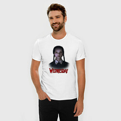 Футболка slim-fit Wednesday horror, цвет: белый — фото 2
