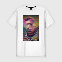 Мужская slim-футболка Vincent Van Gogh - автопортрет - нейросеть