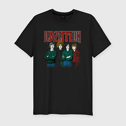 Мужская slim-футболка Led Zeppelin винтаж