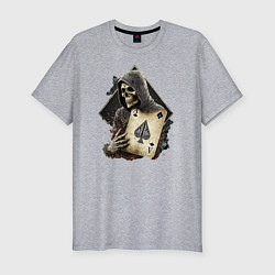 Футболка slim-fit Скелет с картой, цвет: меланж