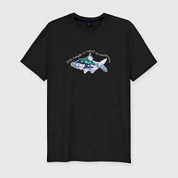 Мужская slim-футболка Отдых на рыбалке